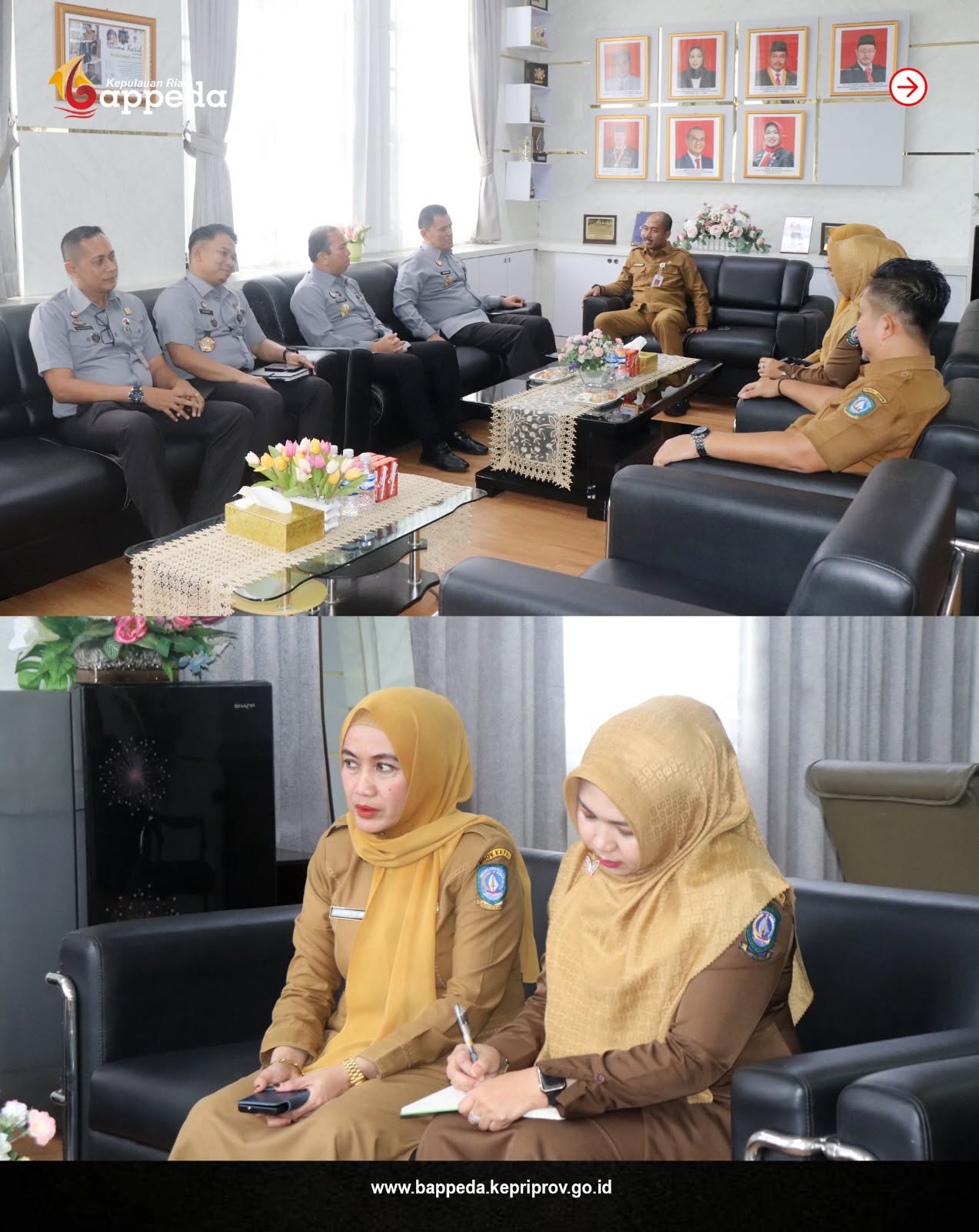 Bappeda Provinsi Kepulauan Riau menerima kunjungan Kepala Kantor Wilayah (Kakanwil) Kementerian Hukum Provinsi Kepulauan Riau