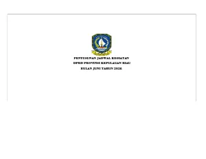 Jadwal Kegiataan DPRD Provinsi Kepulauan Riau Bulan Juni 2026