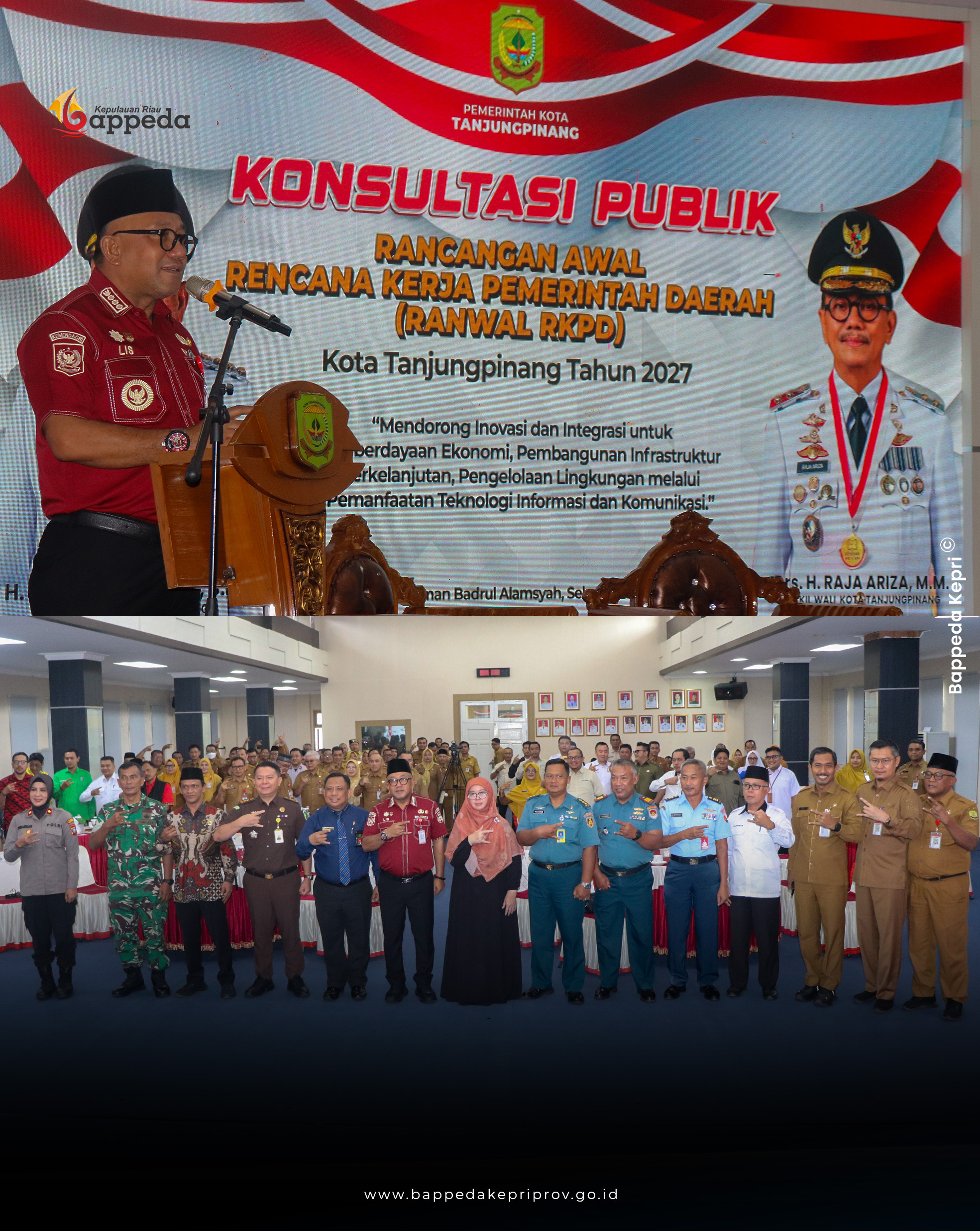 Penyelarasan Arah Kebijakan RKPD 2027, Bappeda Provinsi Kepri Hadiri Konsultasi Publik Ranwal RKPD Kota Tanjungpinang