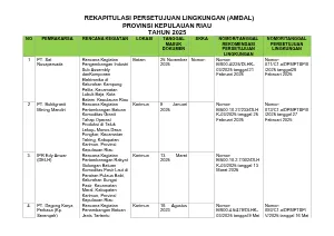 REKAPITULASI IL (AMDAL,DELH,ADDENDUM) 2025