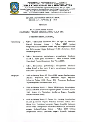 SK DAFTAR INFORMASI PUBLIK TAHUN 2026