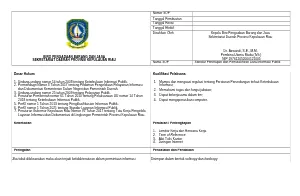 SOP Penetapan dan Pemutakhiran Data Informasi Publik