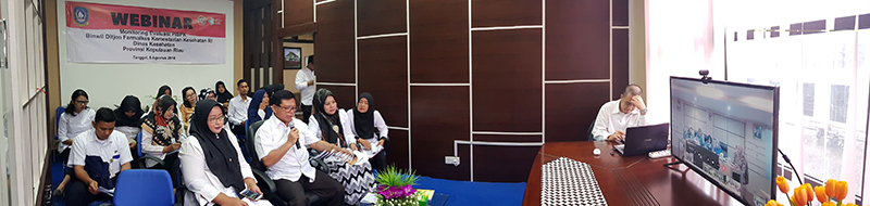 Koordinasi ala “Jaman Now”, Kemenkes RI monev PIS-PK Serentak 5 Provinsi Melalui Webinar