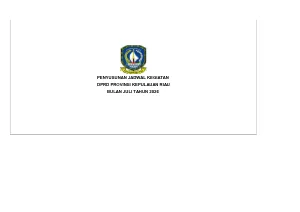 Jadwal Kegiataan DPRD Provinsi Kepulauan Riau Bulan Juli 2026