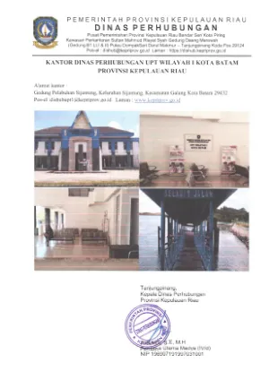 KANTOR UPT BATAM DINAS PERHUBUNGAN