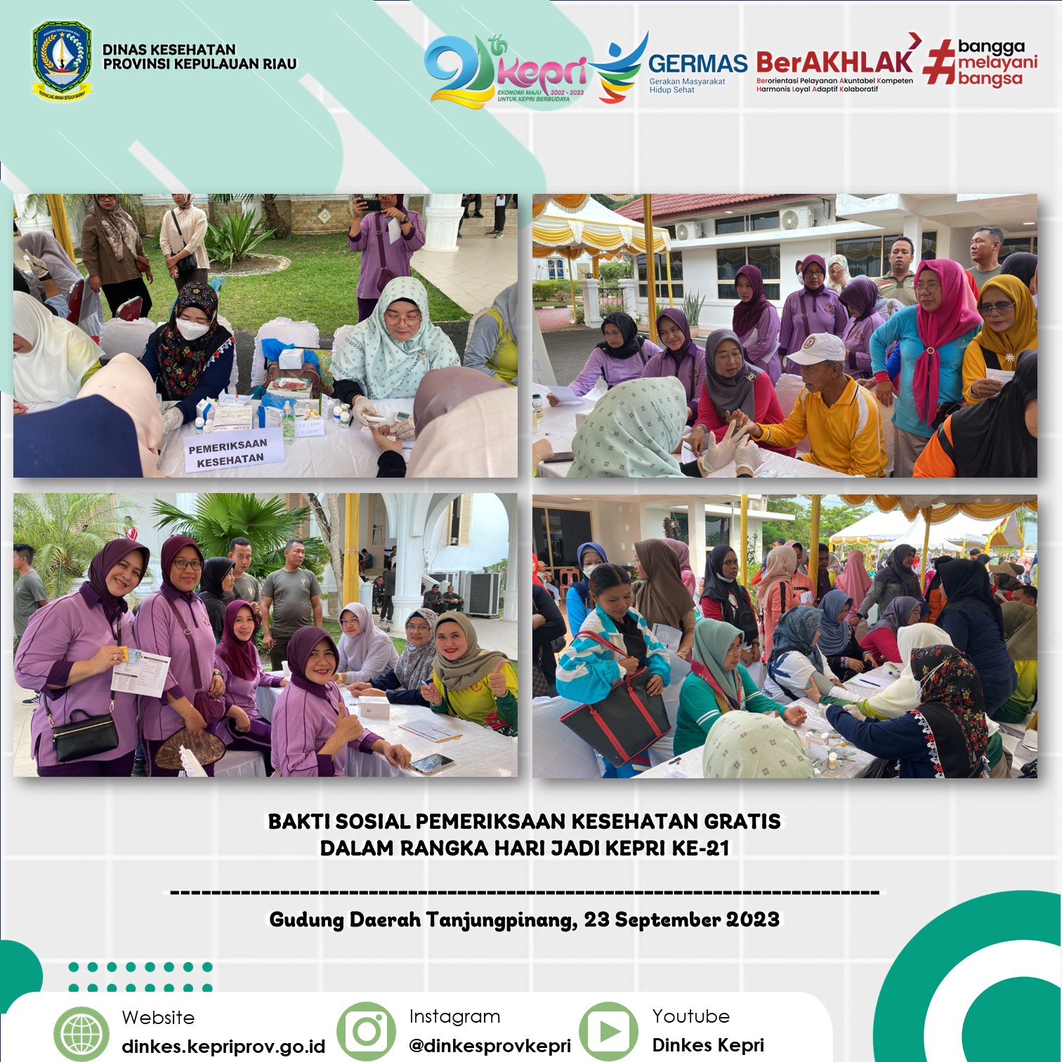 Senam Sehat dan Bakti Sosial Peringatan Hari Jadi Ke-21 Provinsi Kepulauan Riau
