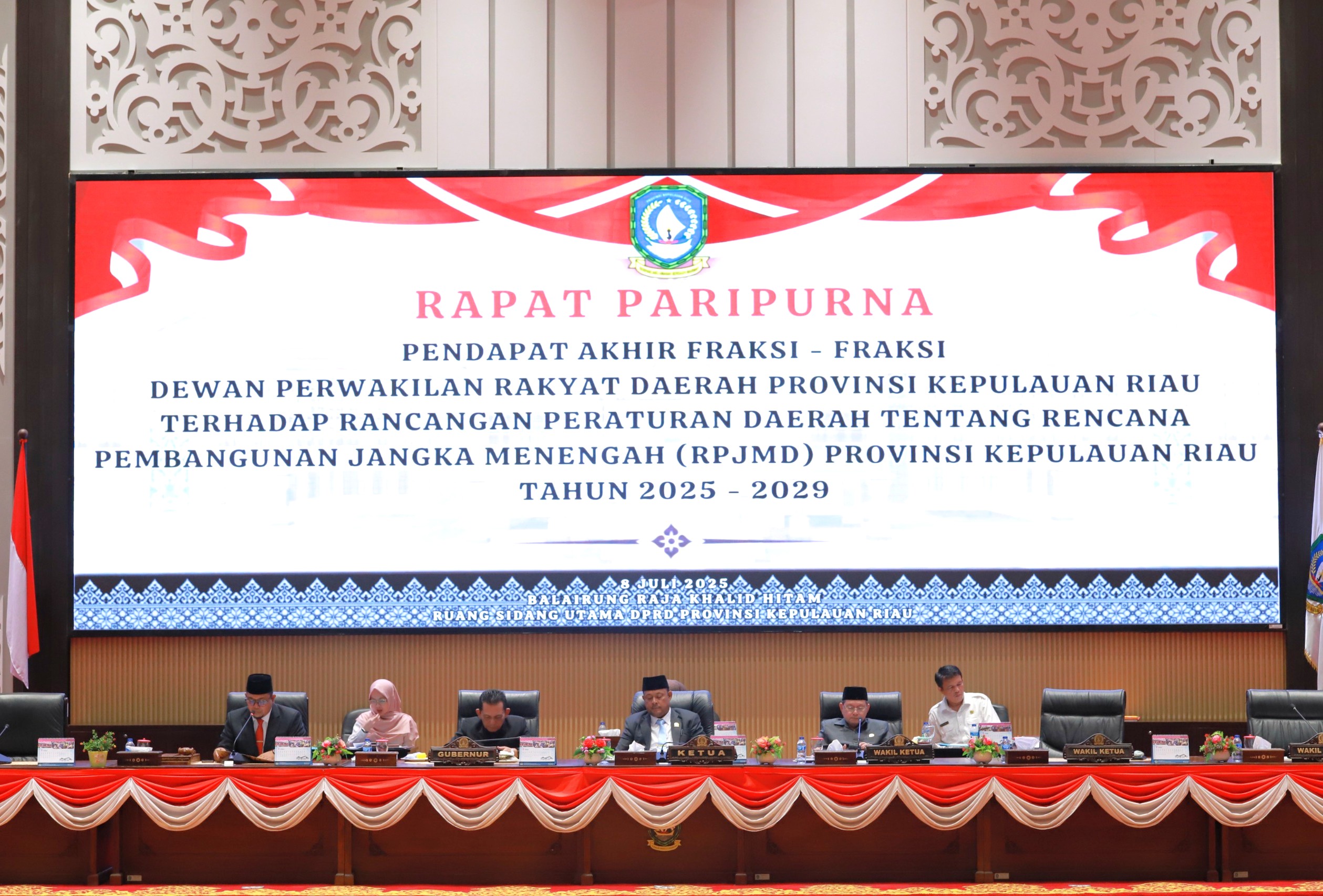 Fraksi DPRD Kepri Setujui Ranperda RPJMD Kepri 2025-2029