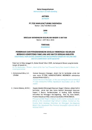 SMKN 5 BATAM PT. TESE mANUFACTURING iNDONESIA