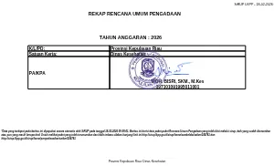 Rencana Umum Pengadaan 2026