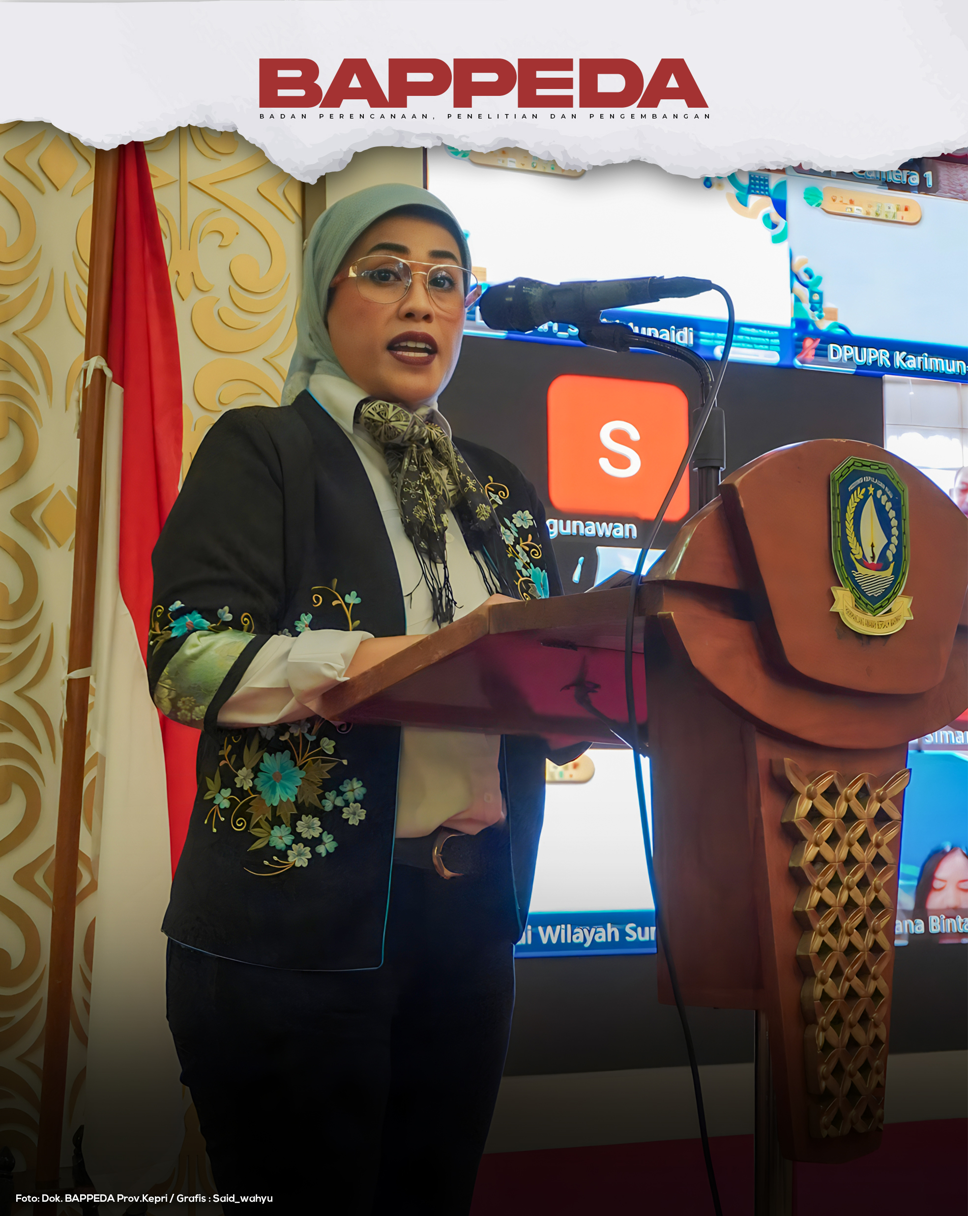Kepala Badan Perencanaan, Penelitian, dan Pengembangan Provinsi Kepulauan Riau, Dr. Aries Fhariandhi, S.Sos., M.Si, resmi membuka Sidang IV TKPSDA Wilayah Sungai (WS) Kepulauan Riau