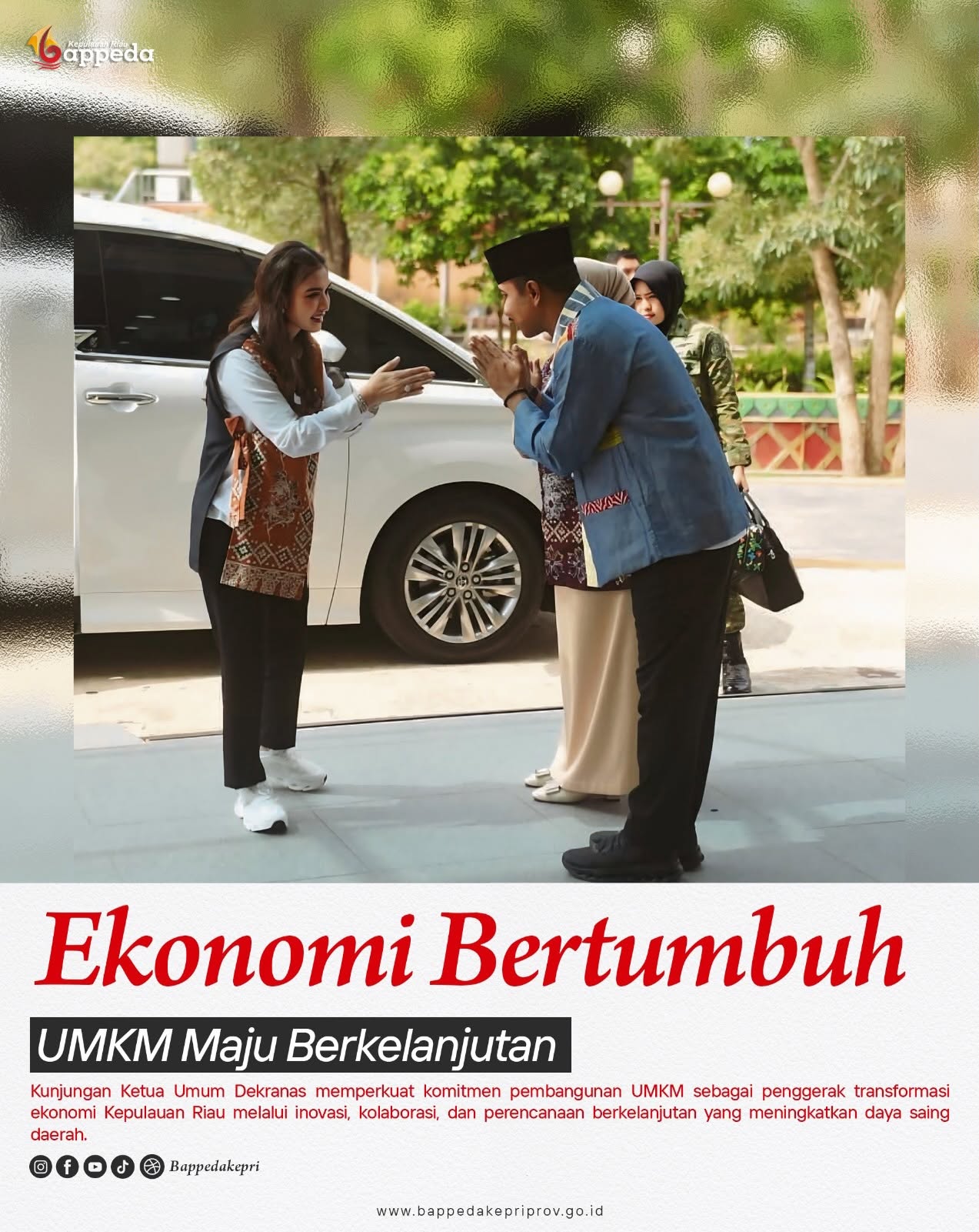  kunjungan Ketua Umum Dewan Kerajinan Nasional (Dekranas) sekaligus Istri Wakil Presiden Republik Indonesia