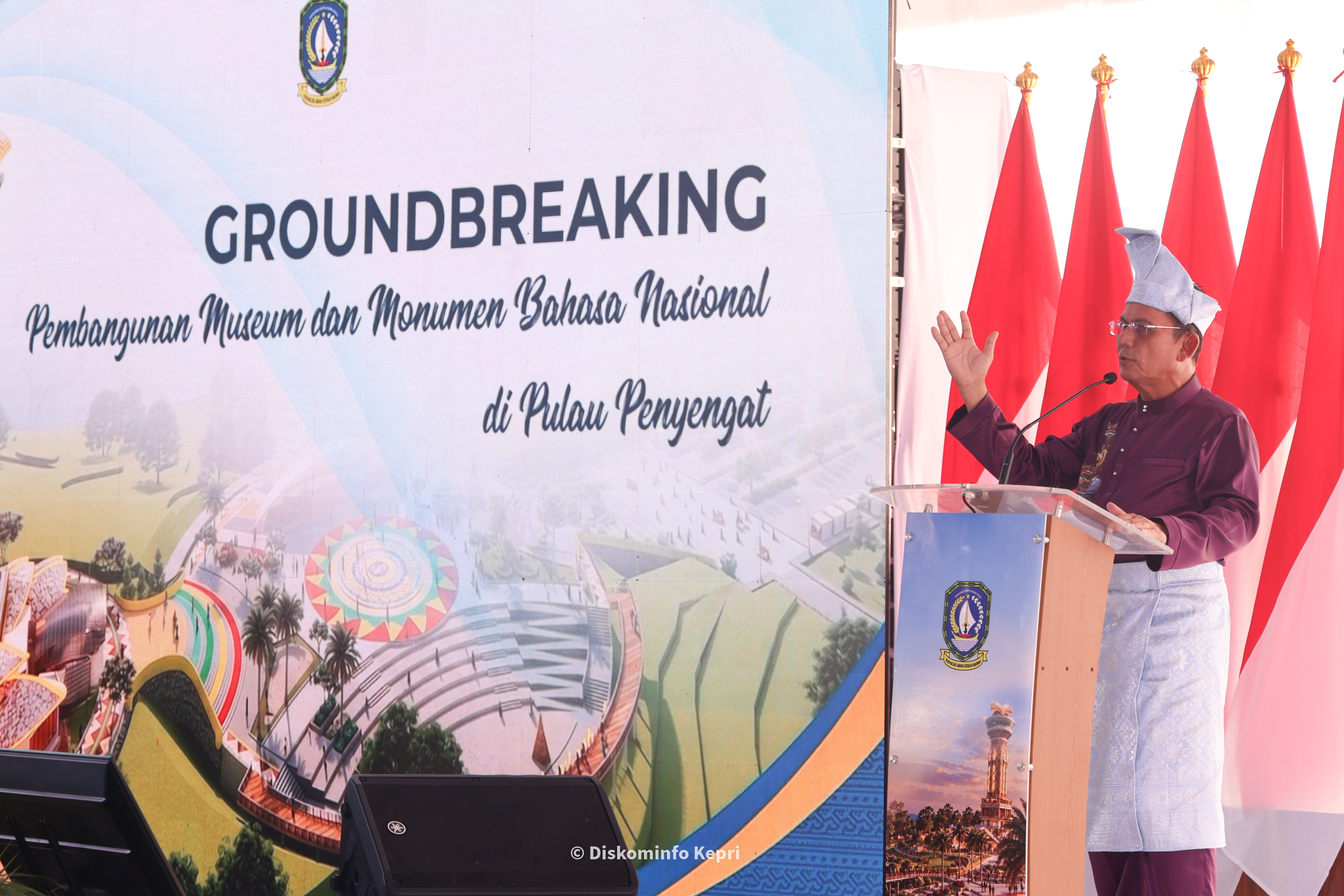 Mendagri Tito Karnavian Resmikan Groundbreaking Museum dan Monumen Bahasa Nasional di Pulau Penyengat