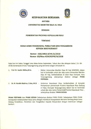 MOU UMRAH PEMPROV KEPRI TAHUN 2018