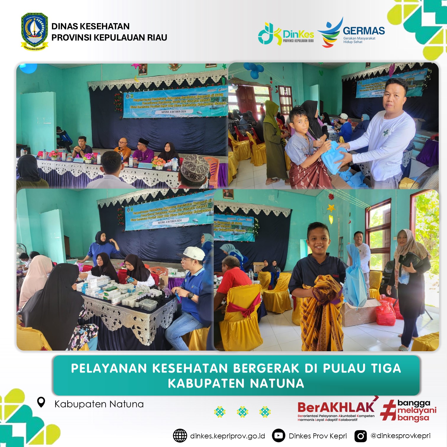 Pelayanan Kesehatan Bergerak : Dinkes Kepri Berikan Layanan Kesehatan Gratis dan Sunatan Massal di Kabupaten Natuna