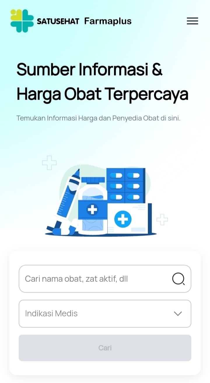 Cek Harga dan Ketersediaan Obat melalui Farmaplus 2.0