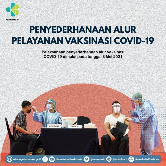 Pelaksanaan vaksinasi disederhanakan menjadi 2 meja saja