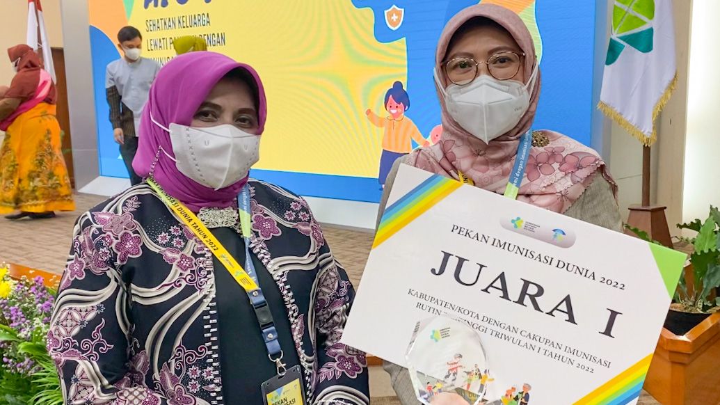 Pekan Imunisasi Dunia: Kota Tanjungpinang Juara 1 Kabupaten/Kota Dengan Cakupan Imunisasi Rutin Tertinggi Triwulan 1 Tahun 2022