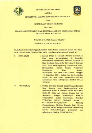 3. PKS PROV KEPRI DAN RS. GRAHA HERMINE 2024