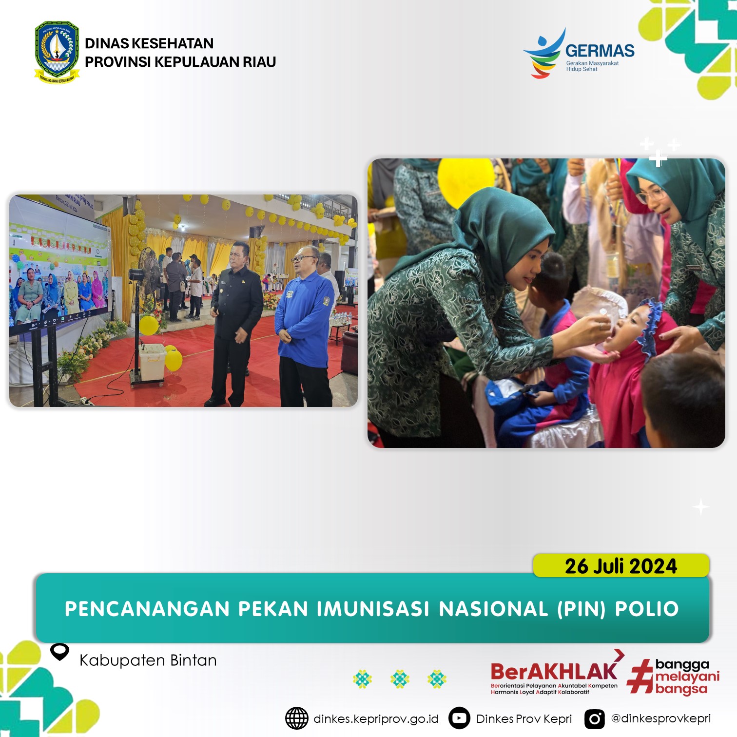 Gubernur Ansar Targetkan Capaian Imunisasi 95% Pada Pencanangan PIN Polio