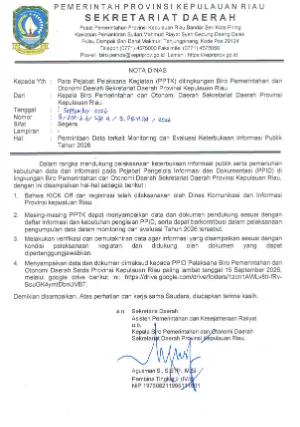 Nodin Permintaan Data Karo