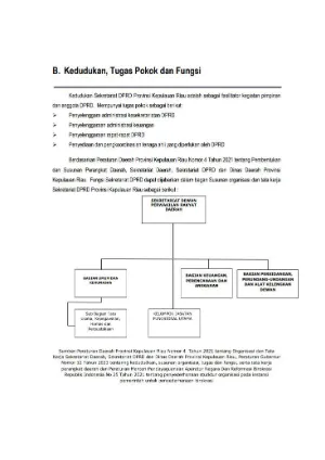 Kedudukan, Tugas dan Fungsi Sekretariat DPRD Provinsi Kepulauan Riau berdasarkan Peraturan Daerah  Provinsi Kepulauan Riau Nomor  Tahun 2021