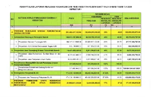 REALISASI KEGIATAN RSUD RAJA AHMAD TABIB SEMESTER I TA. 2026