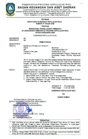 SK NOMOR 37 TAHUN BPP Bid sarana, prasarana, penyuluhan A.n Mahfud
