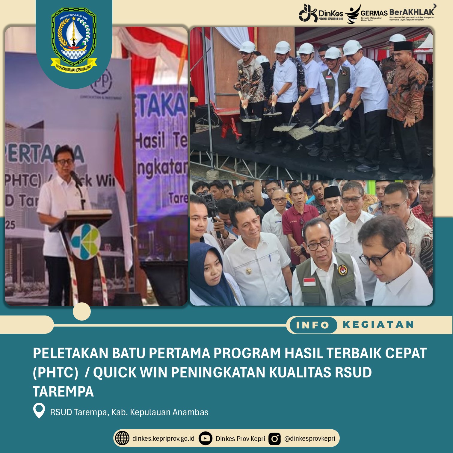 Menkes Budi Gunadi Sadikin Letakkan Batu Pertama Peningkatan Kelas Tipe C RSUD Tarempa