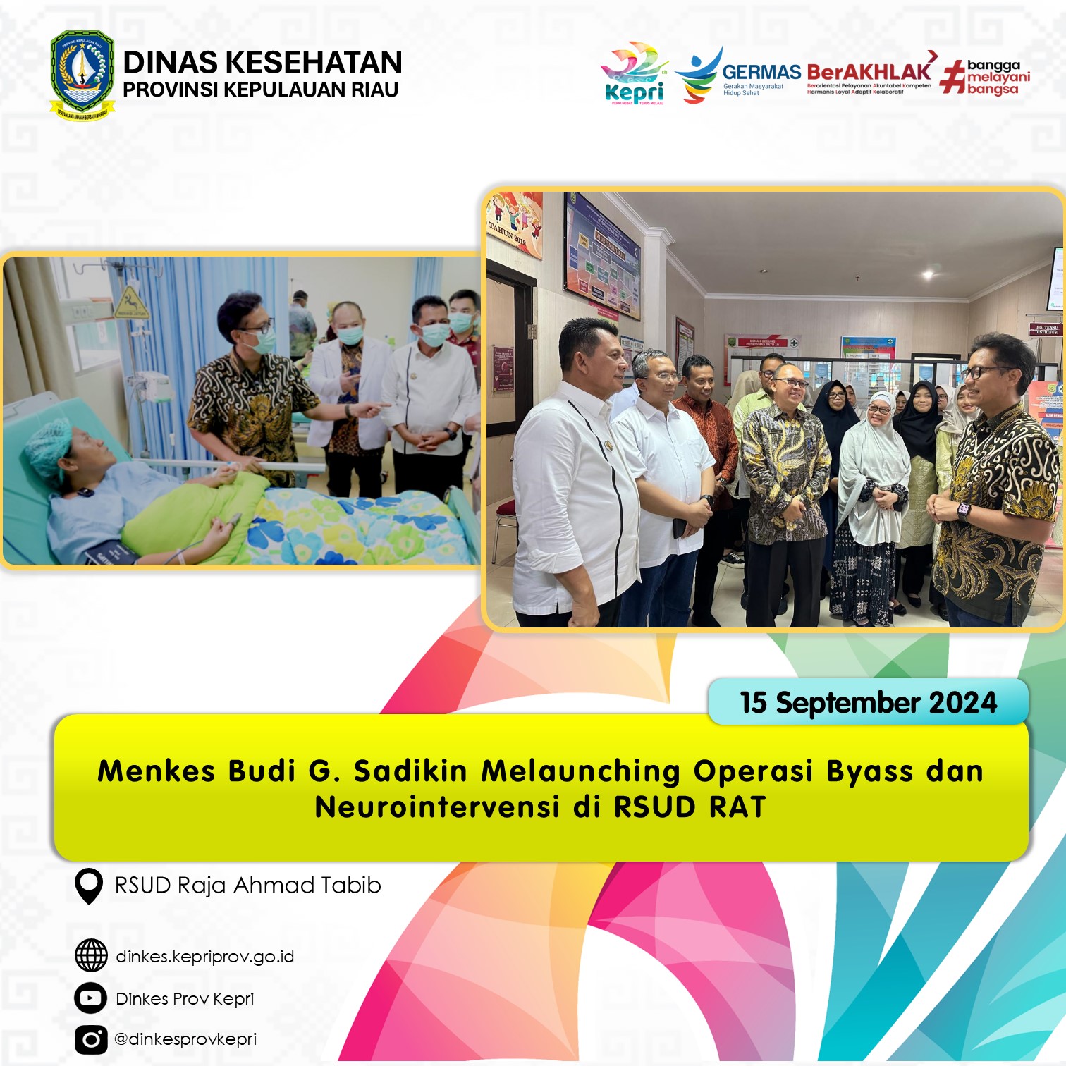 Launching Operasi bypass dan Neurointervensi di RSUD RAT, Menkes Budi G. Sadikin Berikan Apresiasi