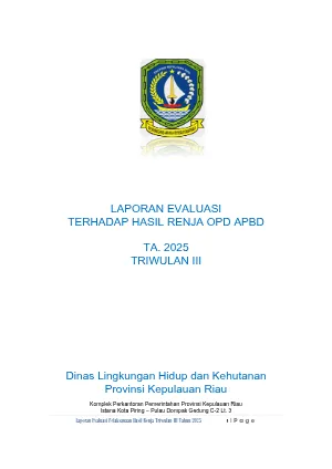 LAPORAN EVALUASI TERHADAP HASIL RENJA TW III 2025