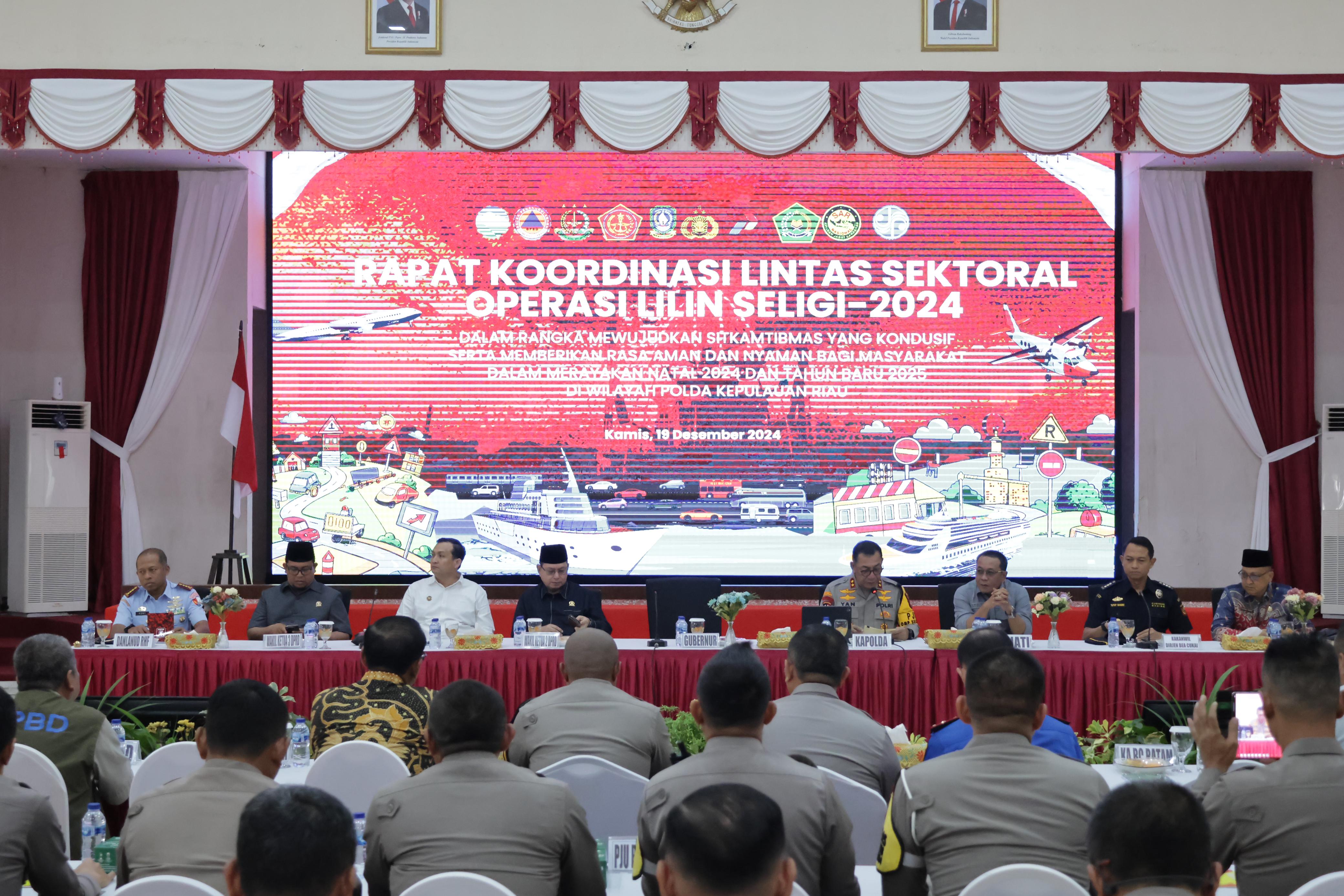 Wakil Ketua II dan III DPRD Kepri Hadiri Rakor Lintas Sektoral Operasi Lilin Seligi 2024