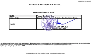 REKAP RUP-SIRUP (PENYEDIA & SWAKELOLA) DKP2KH TH 2026