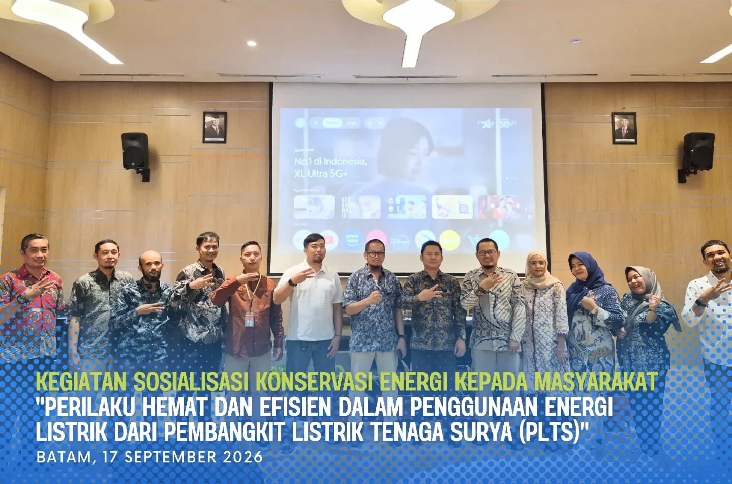Sosialisasi Konservasi Energi kepada Masyarakat sebagai upaya meningkatkan pemahaman dan kesadaran masyarakat mengenai pentingnya perilaku hemat dan efisien dalam penggunaan energi listrik yang bersumber dari Pembangkit Listrik Tenaga Surya (PLTS).