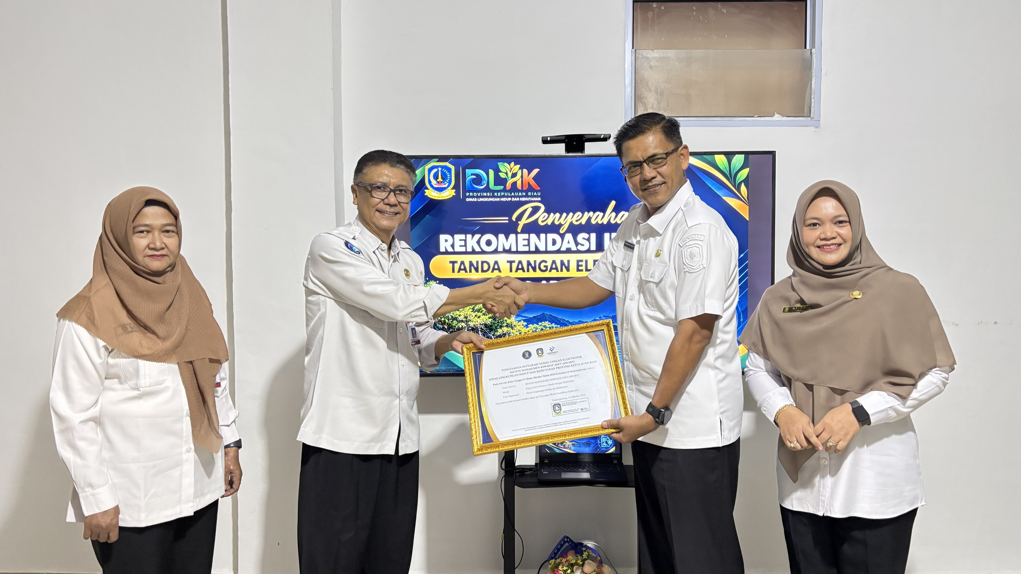 DLHK Kepri Resmi Terapkan Tanda Tangan Elektronik pada Aplikasi SMART