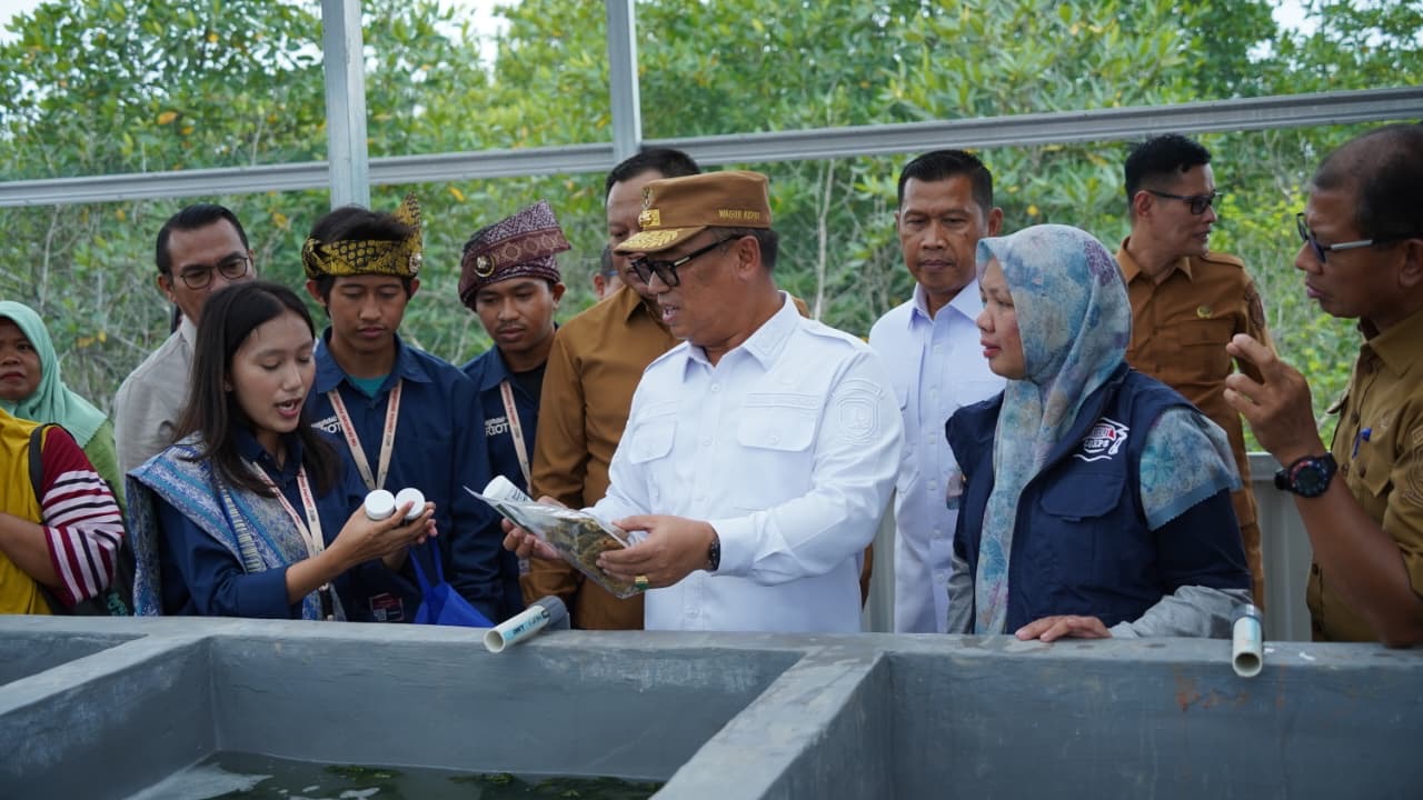 Rumah Budidaya Rumput Laut Kolaborasi ITB dan Kampung Nelayan Merah Putih Sembulang Batam Diresmikan