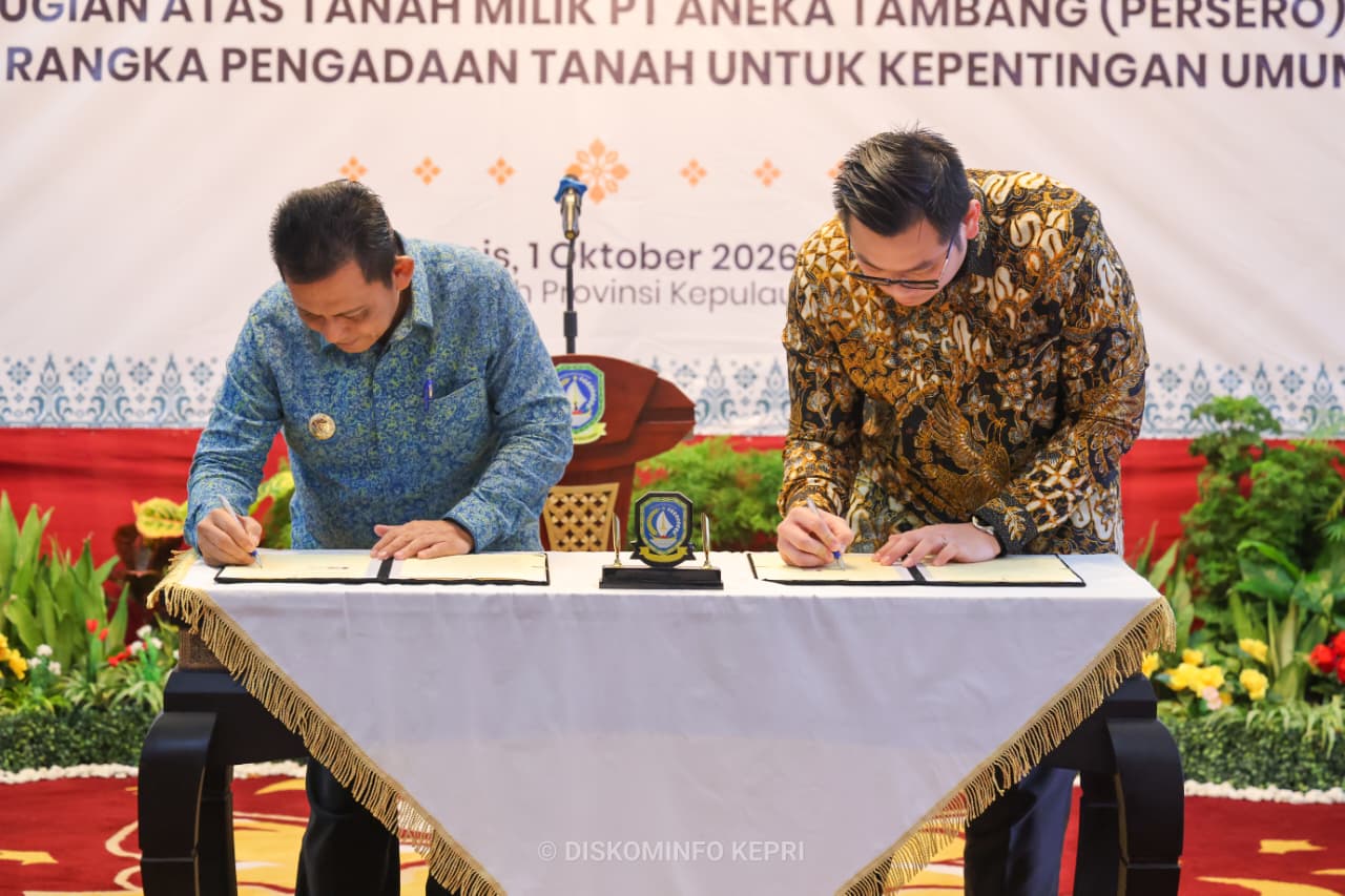 Gubernur Ansar: Sinergi ANTAM dan Pemprov Kepri Perkuat Fasilitas Publik di Taman Kota Kijang