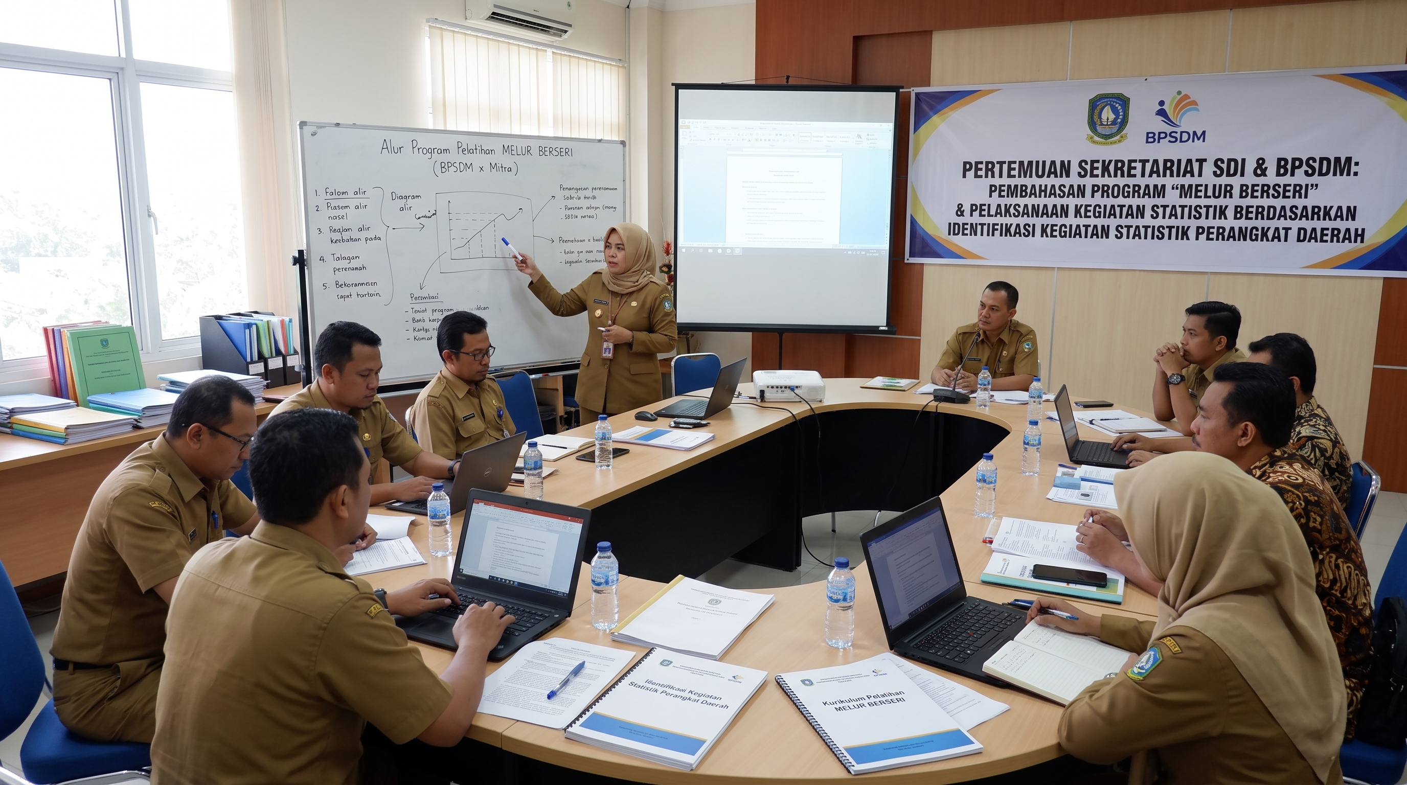 Pertemuan Sekretariat SDI bersama BPSDM dalam pembahasan kegiatan Melur Berseri