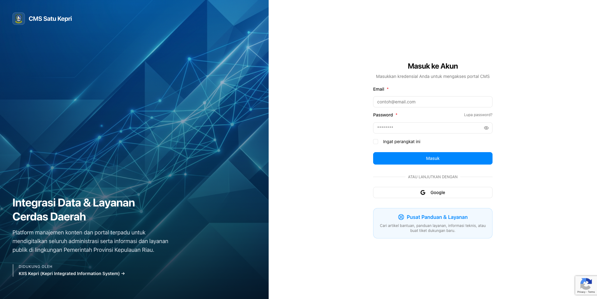 Login dengan Email
