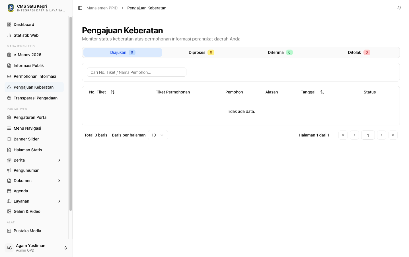 Pengajuan Keberatan